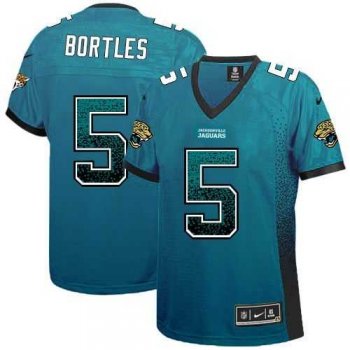 Women's Nike Jacksonville Jaguars #5 Blake Bortles Teal Green Alternate Stitched NFL Elite Drift Fashion Jersey