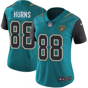 Women's Nike Jacksonville Jaguars #88 Allen Hurns Teal Green Team Color Stitched NFL Vapor Untouchable Limited Jersey