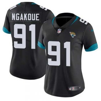 Women's Nike Jacksonville Jaguars #91 Yannick Ngakoue Black Alternate Stitched NFL Vapor Untouchable Limited Jersey