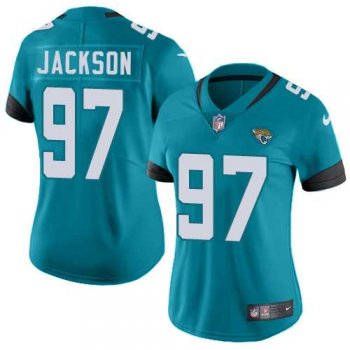 Women's Nike Jacksonville Jaguars #97 Malik Jackson Teal Green Team Color Stitched NFL Vapor Untouchable Limited Jersey