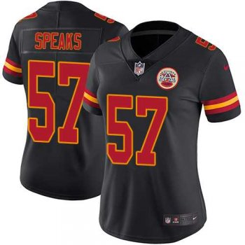 Women's Nike Kansas City Chiefs #57 Breeland Speaks Black Stitched NFL Limited Rush Jersey