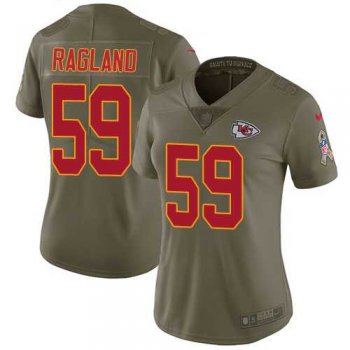 Women's Nike Kansas City Chiefs #59 Reggie Ragland Olive Stitched NFL Limited 2017 Salute to Service Jersey