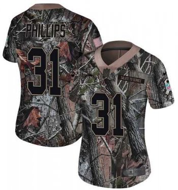 Women's Nike Los Angeles Chargers #31 Adrian Phillips Camo Stitched NFL Limited Rush Realtree Jersey