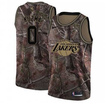 Women's Nike Los Angeles Lakers #0 Kyle Kuzma Camo NBA Swingman Realtree Collection Jersey