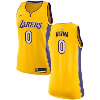 Women's Nike Los Angeles Lakers #0 Kyle Kuzma Gold NBA Swingman Icon Edition Jersey