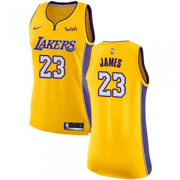 Women's Nike Los Angeles Lakers #23 LeBron James Gold NBA Swingman Icon Edition Jersey