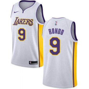 Women's Nike Los Angeles Lakers #9 Rajon Rondo White NBA Swingman Association Edition Jersey