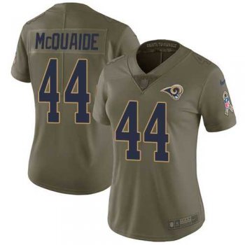 Women's Nike Los Angeles Rams #44 Jacob McQuaide Olive Stitched NFL Limited 2017 Salute to Service Jersey