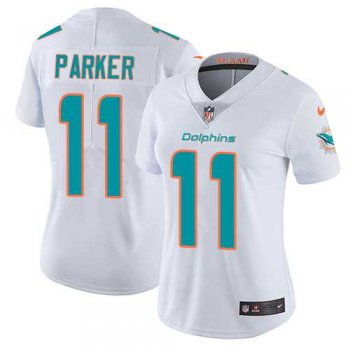 Women's Nike Miami Dolphins #11 DeVante Parker White Stitched NFL Vapor Untouchable Limited Jersey