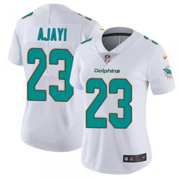 Women's Nike Miami Dolphins #23 Jay Ajayi White Stitched NFL Vapor Untouchable Limited Jersey