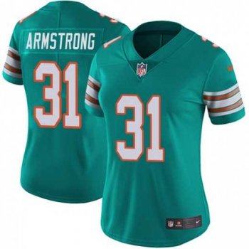 Women's Nike Miami Dolphins #31 Cornell Armstrong Aqua Green Alternate Stitched NFL Vapor Untouchable Limited Jersey