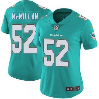 Women's Nike Miami Dolphins #52 Raekwon McMillan Aqua Green Team Color Stitched NFL Vapor Untouchable Limited Jersey