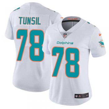 Women's Nike Miami Dolphins #78 Laremy Tunsil White Stitched NFL Vapor Untouchable Limited Jersey