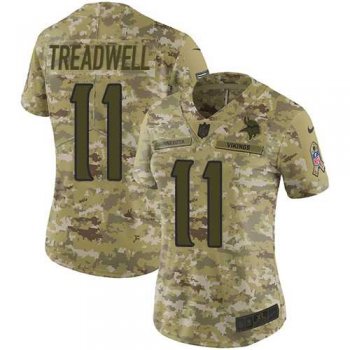 Women's Nike Minnesota Vikings #11 Laquon Treadwell Camo Stitched NFL Limited 2018 Salute to Service Jersey