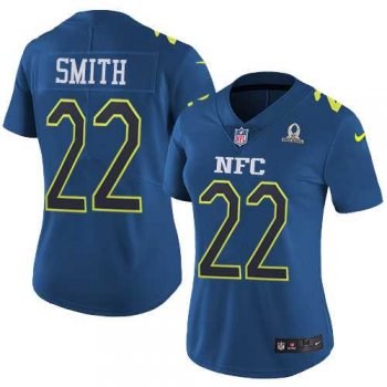 Women's Nike Minnesota Vikings #22 Harrison Smith Navy Stitched NFL Limited NFC 2017 Pro Bowl Jersey