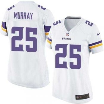 Women's Nike Minnesota Vikings #25 Latavius Murray White Stitched NFL Elite Jersey