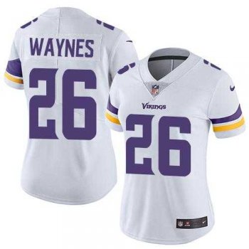 Women's Nike Minnesota Vikings #26 Trae Waynes White Stitched NFL Vapor Untouchable Limited Jersey