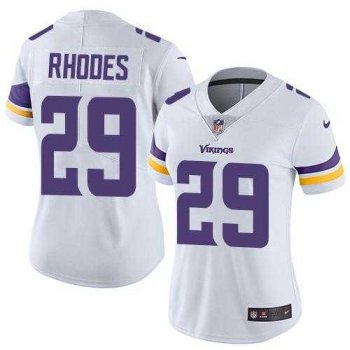 Women's Nike Minnesota Vikings #29 Xavier Rhodes White Stitched NFL Vapor Untouchable Limited Jersey