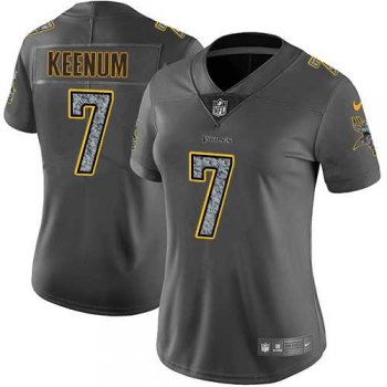 Women's Nike Minnesota Vikings #7 Case Keenum Gray Static NFL Vapor Untouchable Limited Jersey