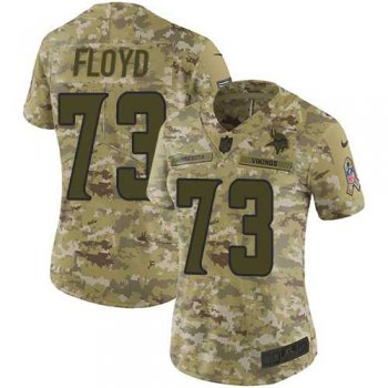 Women's Nike Minnesota Vikings #73 Sharrif Floyd Camo Stitched NFL Limited 2018 Salute to Service Jersey