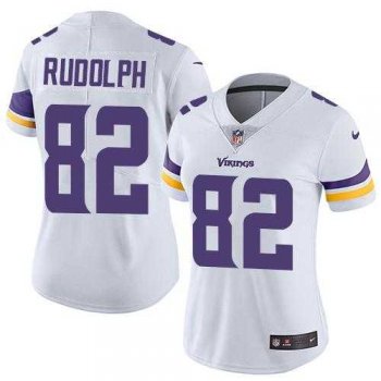 Women's Nike Minnesota Vikings #82 Kyle Rudolph White Stitched NFL Vapor Untouchable Limited Jersey