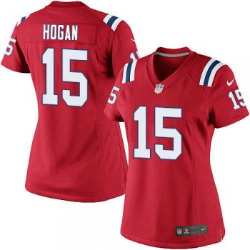 Women's Nike New England Patriots #15 Chris Hogan Red Alternate Stitched NFL Elite Jersey