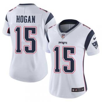 Women's Nike New England Patriots #15 Chris Hogan White Stitched NFL Vapor Untouchable Limited Jersey