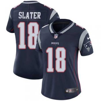 Women's Nike New England Patriots #18 Matt Slater Navy Blue Team Color Stitched NFL Vapor Untouchable Limited Jersey