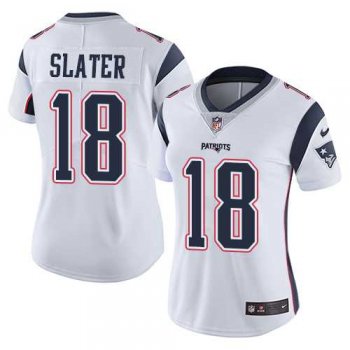 Women's Nike New England Patriots #18 Matt Slater White Stitched NFL Vapor Untouchable Limited Jersey