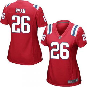 Women's Nike New England Patriots #26 Logan Ryan Red Alternate Stitched NFL Elite Jersey