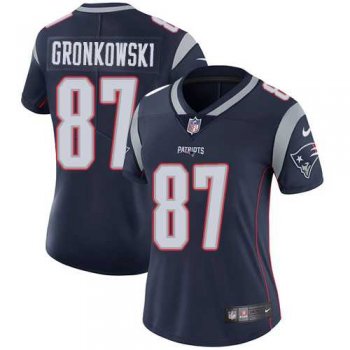 Women's Nike New England Patriots #87 Rob Gronkowski Navy Blue Team Color Stitched NFL Vapor Untouchable Limited Jersey