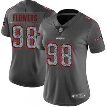 Women's Nike New England Patriots #98 Trey Flowers Gray Static NFL Vapor Untouchable Limited Jersey