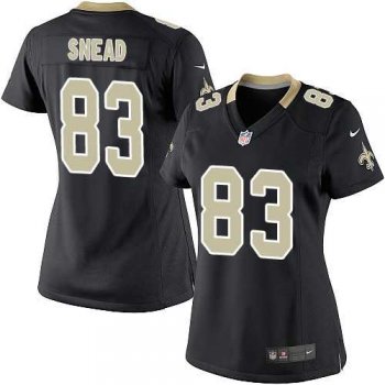 Women's Nike New Orleans Saints #83 Willie Snead Elite Black Team Color Nike NFL