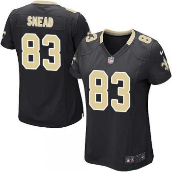 Women's Nike New Orleans Saints #83 Willie Snead Game Black Team Color Nike NFL