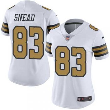 Women's Nike New Orleans Saints #83 Willie Snead Limited White Rush Nike NFL