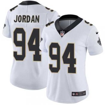 Women's Nike New Orleans Saints #94 Cameron Jordan White Stitched NFL Vapor Untouchable Limited Jersey