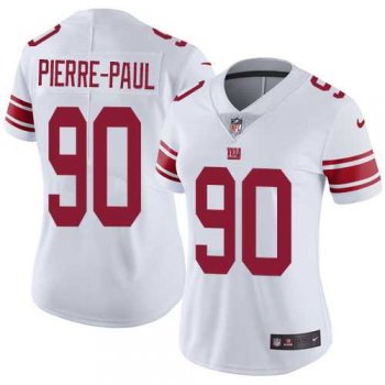 Women's Nike New York Giants #90 Jason Pierre-Paul White Stitched NFL Vapor Untouchable Limited Jersey