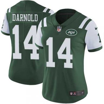 Women's Nike New York Jets #14 Sam Darnold Green Team Color Stitched NFL Vapor Untouchable Limited Jersey