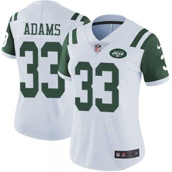 Women's Nike New York Jets #33 Jamal Adams White Stitched NFL Vapor Untouchable Limited Jersey