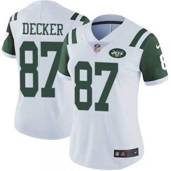 Women's Nike New York Jets #87 Eric Decker White Stitched NFL Vapor Untouchable Limited Jersey