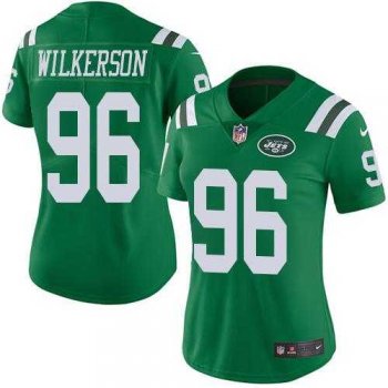 Women's Nike New York Jets #96 Muhammad Wilkerson Green Stitched NFL Limited Rush Jersey