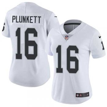 Women's Nike Oakland Raiders #16 Jim Plunkett White Stitched NFL Vapor Untouchable Limited Jersey