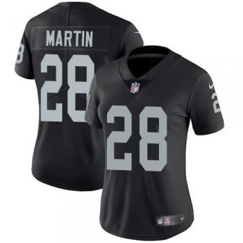 Women's Nike Oakland Raiders #28 Doug Martin Black Team Color Stitched NFL Vapor Untouchable Limited Jersey