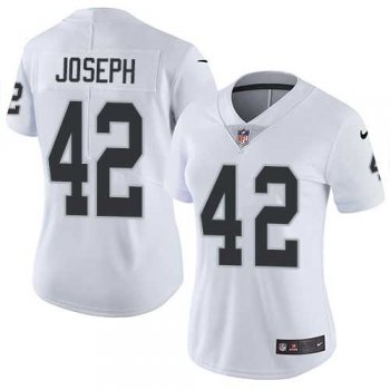 Women's Nike Oakland Raiders #42 Karl Joseph White Stitched NFL Vapor Untouchable Limited Jersey