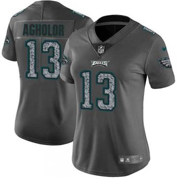 Women's Nike Philadelphia Eagles #13 Nelson Agholor Gray Static NFL Vapor Untouchable Limited Jersey