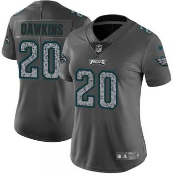 Women's Nike Philadelphia Eagles #20 Brian Dawkins Gray Static NFL Vapor Untouchable Limited Jersey