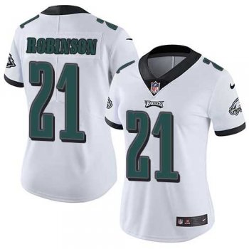 Women's Nike Philadelphia Eagles #21 Patrick Robinson White Stitched NFL Vapor Untouchable Limited Jersey