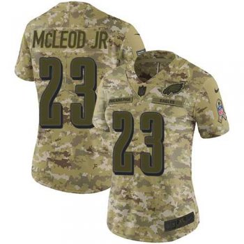 Women's Nike Philadelphia Eagles #23 Rodney McLeod Jr Camo Stitched NFL Limited 2018 Salute to Service Jersey