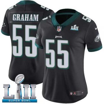 Women's Nike Philadelphia Eagles #55 Brandon Graham Black Alternate Super Bowl LII Stitched NFL Vapor Untouchable Limited Jersey