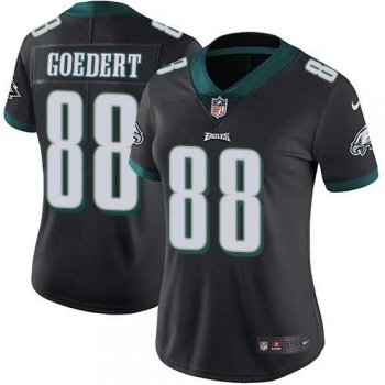 Women's Nike Philadelphia Eagles #88 Dallas Goedert Black Alternate Stitched NFL Vapor Untouchable Limited Jersey